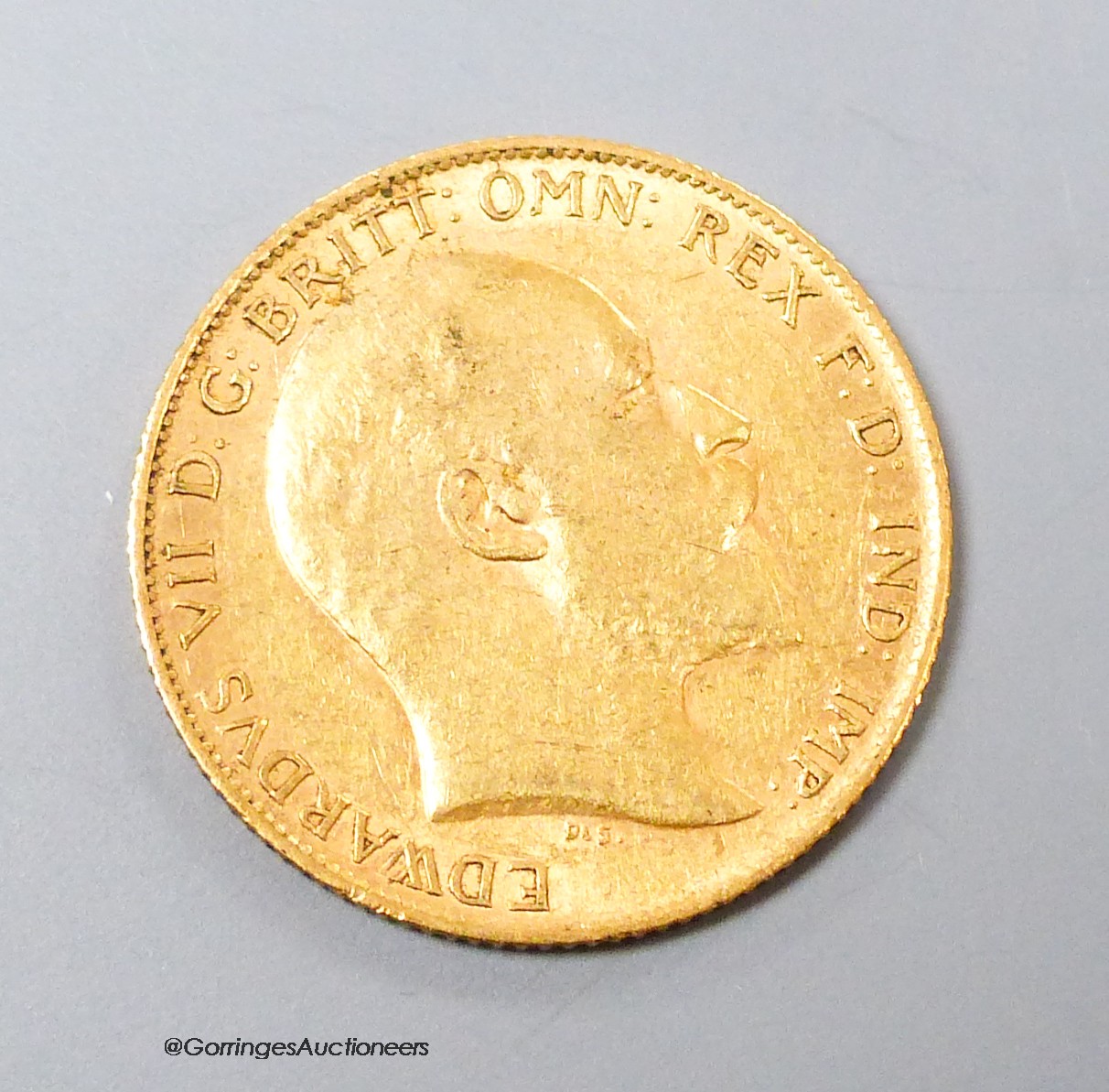 An Edward VII gold half sovereign 1909